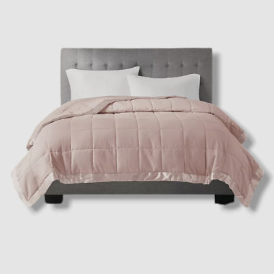 Madison Park Pink Trim Bed Blanket Full/Queen-image
