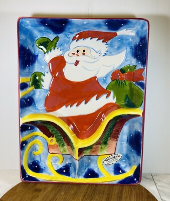 2001 Vintage Colorful Christmas Clay Art 
