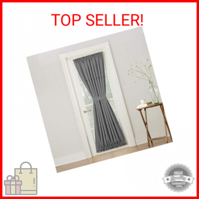 Sun Zero Barrow Energy Efficient Rod Pocket Door Curtain Panel, 54