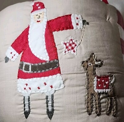 Pottery Barn Baby Kids Christmas Holiday FABRIC CRAFT Pillow Quilt Bedskirt Art-image