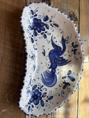 Vintage Signed Guerrieri Murano Crescent Shaped Dishes Set Of 8-image