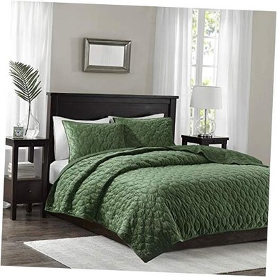  Harper Quilt Set Velvet Casual Geometric Stitching Design All Season, -image