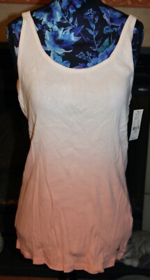 Large NWT Women's NY & Co Dip Dyed Ribbed Tank-image