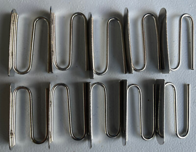 Set of (10) Pottery Barn Drapery Clip Hooks 1.5