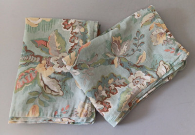 Pottery Barn Venessa Pillowcase Sham STANDARD Blue Linen Blend Set 2 Countryside-image