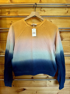 Marine Layer Women's Vintage Terry Sweatshirt  - Dip Dye Blue Ombre - X-Small-image