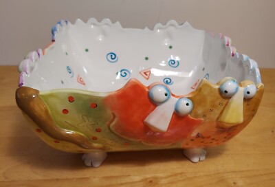 Vintage Studio Design Works JOY CATS RAINBOW Feline FACE 10½