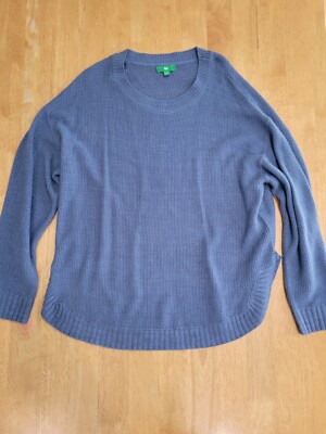 Dip blue waffle knit long sleeve sweater NWOT-image