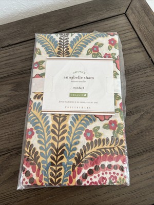 Pottery Barn Pillow Sham 1 Piece Naturals Annabelle Standard Organic 26x20-image