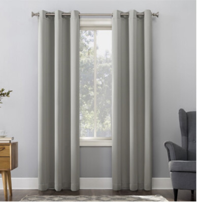 Sun Zero Nolan Energy Efficient Blackout Grommet Single Curtain Panel,40
