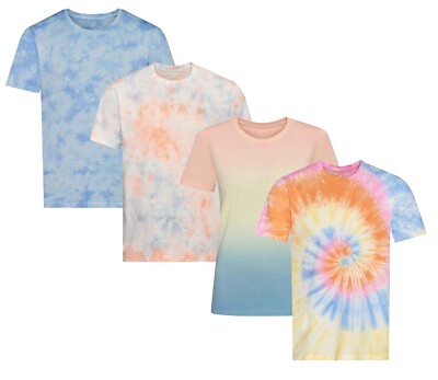 AWDis Tie-Dye Short Sleeve Crew Neck Tee Shirt T-Shirt-image
