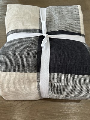 Pottery Barn Bryce Buffalo Check Cotton Full Queen Duvet Cover Charcoal Ivory-image