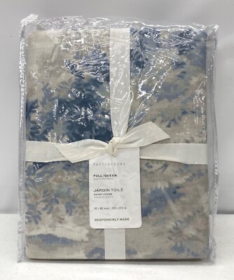 NEW Pottery Barn Jardin Toile FULL/QUEEN Duvet Cover~Blue-image