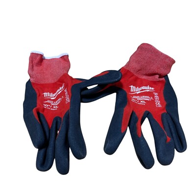 Milwaukee 48-22-8903 X-Large Red Nitrile Level 1 Cut Resistant Dipped Work 1 Pk-image