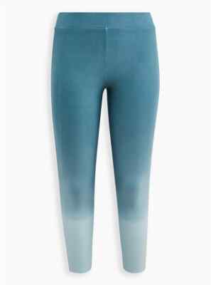 Torrid Platinum Leggings Fleece Lined Dip Dye Blue 0 L 12 #A95943-image