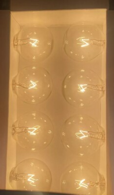 NIB POTTERY BARN 8 PATIO-GARDEN BISTRO-STYLE CLEAR 15.5 Foot STRING GLOBE LIGHTS-image