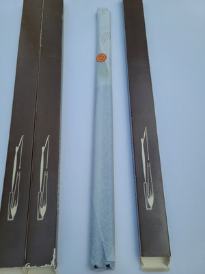 Vintage Creative Candles 6 Royal Blue Hand Dipped 24 x 7/8 Tapers New In Box-image