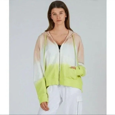 ATM Anthony Thomas Melillo Dip Dye Zip-Up Hoodie Sweatshirt Sweater-image