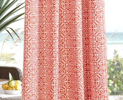 ONE Madison Park Indoor Outdoor Gazebo DELMAR FRET Panel 50 x 95 RED NEW-image