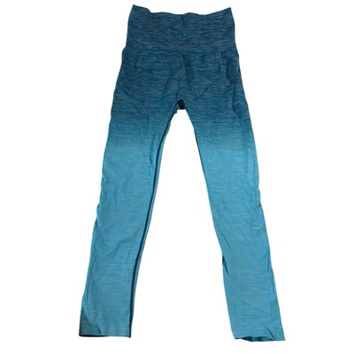 Yelete High Waistband Dip Dye Ombre Activewear Leggings Sz Large Periwinkle-image