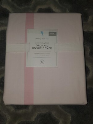 Pottery Barn Decorative Organic Duvet Cover Twin Size Light Pink-image