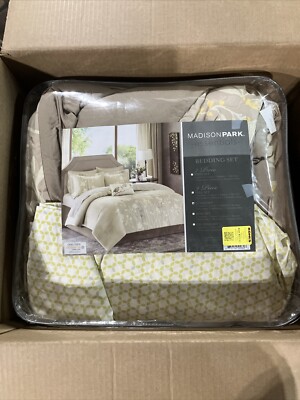 Madison Park Essentials 9 Piece Queen Set Beige/ Khaki-image