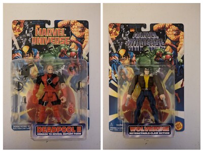 Marvel Universe ToyBiz Wolverine & Deadpool Action Figures - New & Sealed!-image