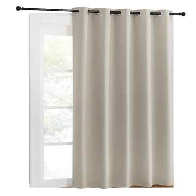 Blackout Natural Beige Curtain Panel, 66
