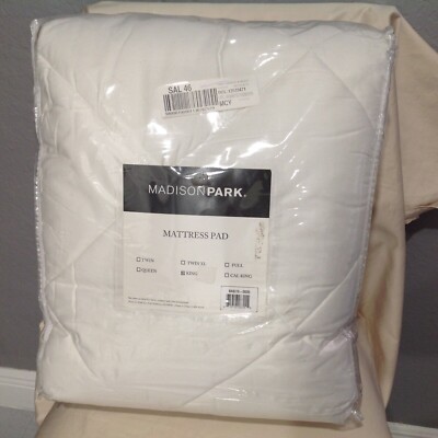 Madison Park Quiet Nights Waterproof Cotton Mattress Pad King -image