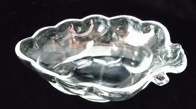  Grape Cluster Shaped Candy Dish Bowl Crystal Glass Clear-image