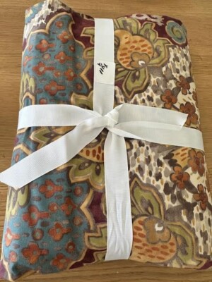 Pottery Barn ANGELINA IKAT Reversible FULL QUEEN Duvet Cover Fall Colors NWOT-image