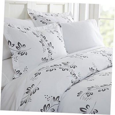  Pattern 15_2 Duvet Cover Set King/California King Simple Vine Gray-image