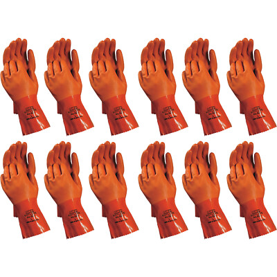 Atlas 620 Vinylove Double-Dipped X-Large PVC Chemical Resistant Gloves, 12-Pairs-image