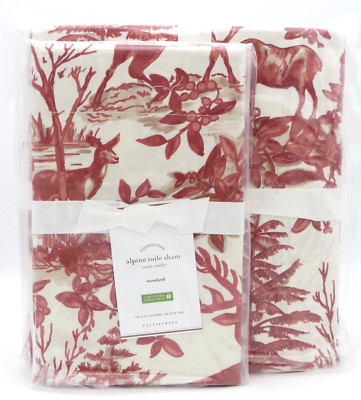 Pottery Barn  Alpine Toile King Duvet Cover & 3 Standard Shams-image