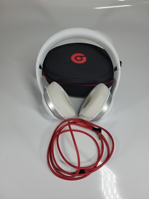 Beats by Dr. Dre Solo Wired Headphones white B0518 (READ)-image