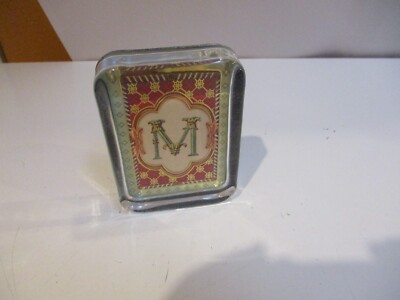 Vintage Gold Ace Card Rectangle Shaped Paperweight Monogram 