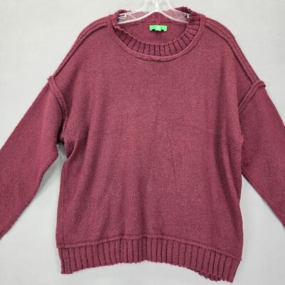 dip Women Sweater Size XL Purple Plum Preppy Long Sleeves Soft Knit Round Neck-image