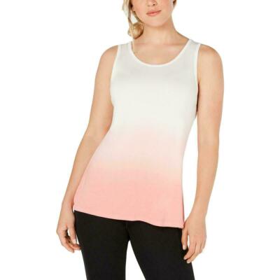 Ideology Women's Dip Dye Fitness Yoga Tank Top, Athletic, Peach Kiss, Large-image