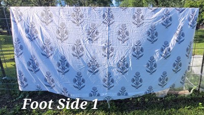 Pottery Barn Organic Cotton CA King Duvet Cover + 2 King Shams Annelyse Gray-image