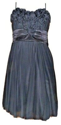 Studio Y Juniors / Women's Small Black Spaghetti Strap Cocktail Dress -image