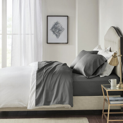 Madison Park 600 Thread Count Pima Cotton Deep Pocket Sheet Set-image