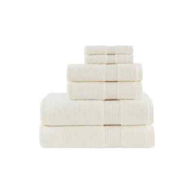 Madison Park 6 Piece Organic Towel Set Cream Ivory NEW-image