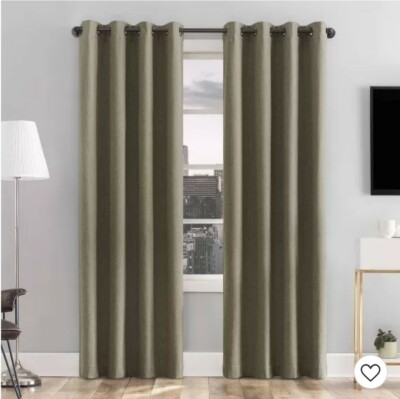 Sun Zero Lichtenberg New York One Curtain Panel in Stone 50