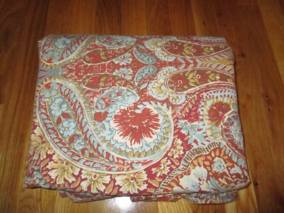 Pottery Barn BELLA PAISLEY Organic Cotton Full/Queen Size Duvet-image