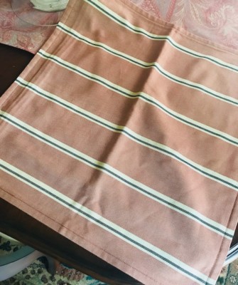 Pottery Barn Malton Stripe Pillow Cover Blush 20 sq Yarn Dyed Accent Sofa More++-image