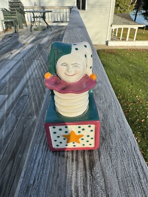 Vintage Clay Art Studio Jack In The Box Salt And Pepper Shaker Set-image