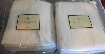 Pottery Barn Polka dot matelasse king coverlet bedskirt 3 std sham boudoir white-image