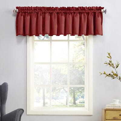 Sun Zero Barrow Energy Efficient Rod Pocket Curtain Single Valance-image