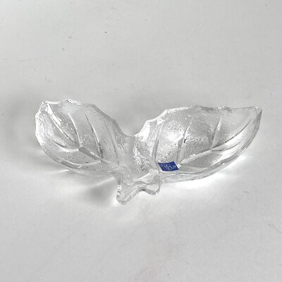 Studio Nova Leaf Song Double Leaf Dish Candy Nut Trinket New Old Stock 7 Inches-image