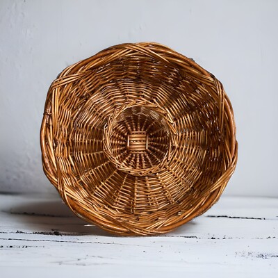 Boho Wicker Extra Large Chips & Dip Serving Basket Tray Brown-image